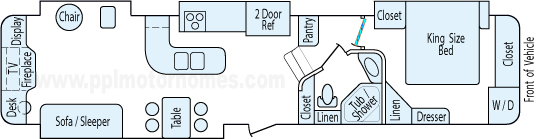37' 2009 Keystone Montana 10th Anniversary w/4 Slides Floorplan