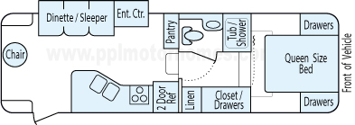 27' 2008 Palomino Puma w/Slide Floorplan