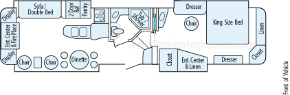 38' 2005 Fleetwood/Terry Quantum w/4 Slides Floorplan