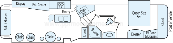 39' 2010 Forest River Sandpiper w/3 Slides Floorplan