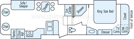33' 2007 Heartland Big Country w/3 Slides Floorplan