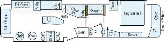 40' 2012 Keystone Montana Big Sky w/3 Slides Floorplan