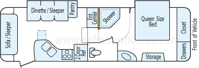 28' 2012 Keystone Cougar High Country w/2 Slides Floorplan