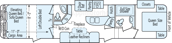 39' 2015 Grand Design RV Momentum w/3 Slides & Generator - Toy Hauler - Bunk House Floorplan