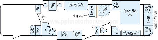 39' 2007 K-Z Escalade w/3 Slides - Toy Hauler Floorplan