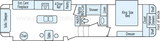 38' 2014 Keystone Montana w/3 Slides Floorplan