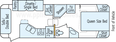 26' 2012 Keystone Cougar w/Slide Floorplan