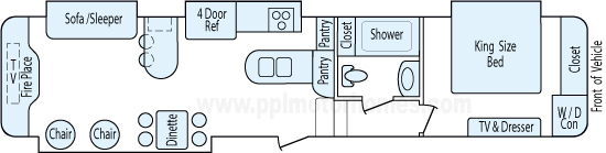 39' 2013 Keystone Alpine w/4 Slides Floorplan