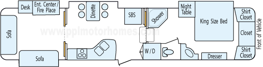 39' 2006 Keystone Cambridge w/4 Slides Floorplan