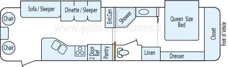 33' 2005 Jayco Eagle w/2 Slides Floorplan