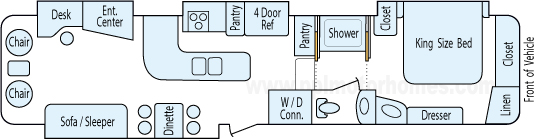 41' 2014 Keystone Montana Big Sky w/4 Slides Floorplan
