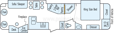 36' 2013 Keystone Montana Hickory w/3 Slides Floorplan