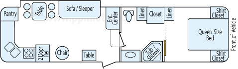 33' 1994 Newmar Mountain Aire w/Slide Floorplan