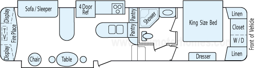 37' 2009 Keystone Everest w/4 Slides Floorplan