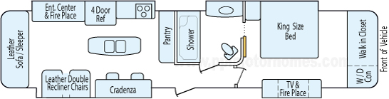 42' 2013 Dutchmen Infinity w/4 Slides Floorplan