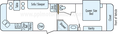 33' 2005 Keystone Montana w/2 Slides Floorplan