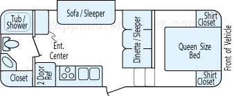 23' 2011 Skyline Nomad w/Slide Floorplan