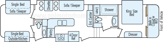 40' 2015 Keystone Montana High Country w/5 Slides - Bunk House Floorplan