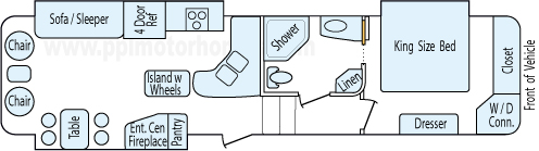 35' 2013 Keystone Montana w/3 Slides Floorplan