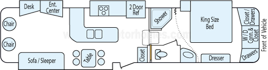 38' 2007 Keystone Everest w/4 Slides Floorplan