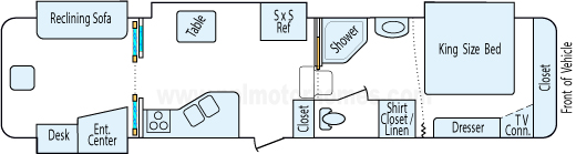 37' 2006 Heartland Bighorn w/4 Slides Floorplan