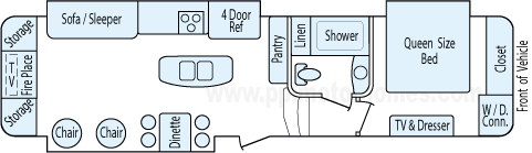 34' 2013 Heartland Big Country w/3 Slides Floorplan