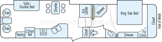 37' 2006 Heartland Big Horn w/2 Slides Floorplan