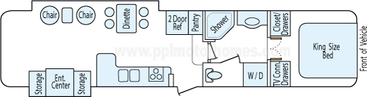 37' 2005 Glendale Titanium w/2 Slides Floorplan