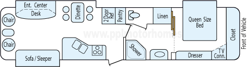 35' 2004 Pilgrim Open Road w/3 Slides Floorplan