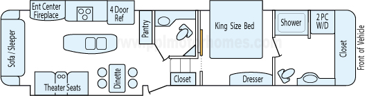 42' 2015 Heartland Big Country w/3 Slides Floorplan