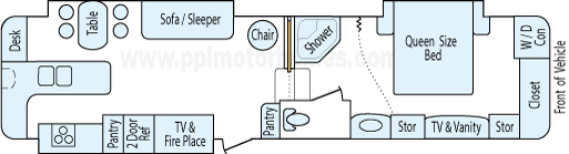 35' 2006 Dutchmen Grand Junction w/3 Slides Floorplan