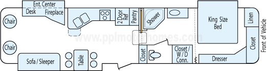 37' 2009 Heartland Bighorn w/3 Slides Floorplan