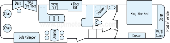 39' 2011 Keystone Alpine w/4 Slides Floorplan