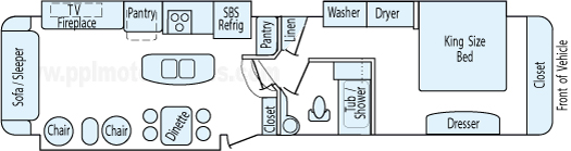 40' 2013 Open Range Residential w/3 Slides Floorplan