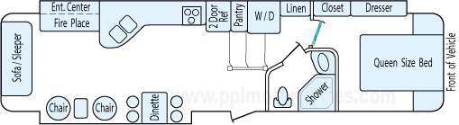 35' 2010 Jayco Eagle w/2 Slides Floorplan