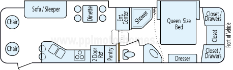 33' 2005 Keystone Everest w/2 Slides Floorplan
