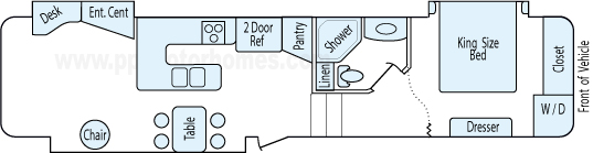 38' 2007 Keystone Montana w/3 Slides Floorplan