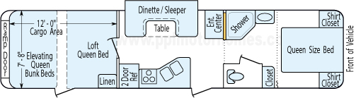 35' 2013 Palomino Puma w/Slide Floorplan