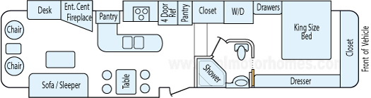 37' 2011 Carriage Cameo w/3 Slides Floorplan