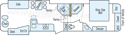 35' 2009 Heartland Big Horn w/3 Slides Floorplan