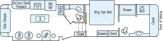 41' 2015 Heartland Big Horn w/3 Slides Floorplan
