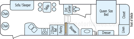33' 2010 Keystone Montana Hickory w/2 Slides Floorplan