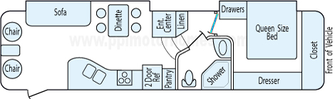 33' 2010 Forest River/Palomino Sabre w/2 Slides Floorplan