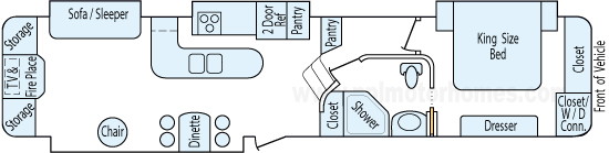 39' 2011 Heartland Big Country w/4 Slides Floorplan