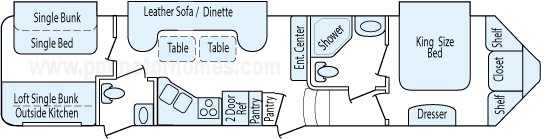 40' 2013 Forest River V-Cross Platinum w/3 Slides - Bunk House Floorplan