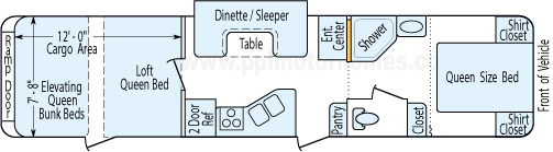 37' 2013 Palomino Puma Unleashed w/Slide - Toy Hauler - Bunk House Floorplan