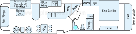 40' 2011 Open Range w/4 Slides Floorplan