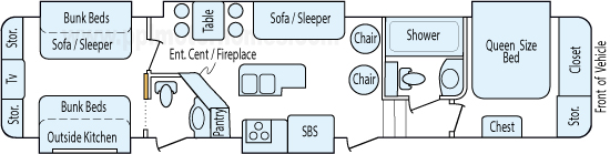 43' 2016 Jayco Northpoint w/5 Slides - Bunk House Floorplan