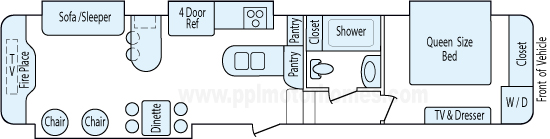 39' 2013 Keystone Alpine w/4 Slides Floorplan