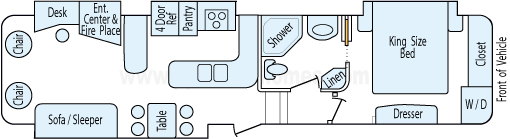 37' 2013 Keystone Montana Mountaineer w/4 Slides Floorplan